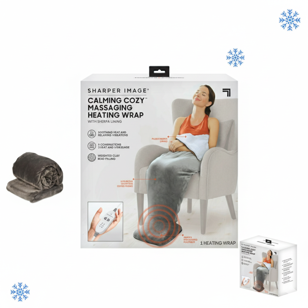 بطانية تدليك للإقدام مع الاهتزاز والحرارة 2 في 1