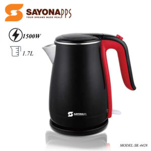 سخان مياه كهربائي ستيل  من ماركة سايونا  بسعة 1.7 لتر و قدرة 1500 واط