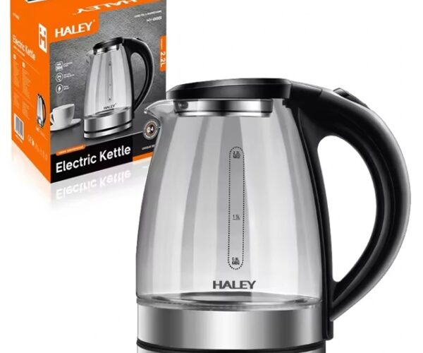سخان مياه كهربائي زجاج  من ماركة Haley بسعة 2.2 لتر و قدرة 1800 واط