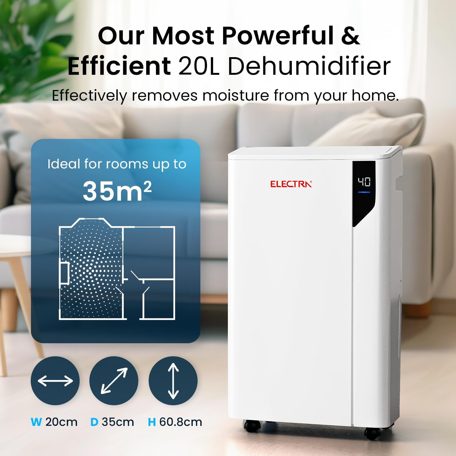 جهاز سحب الرطوبة من الكترا بقدرة 18 لتر - الصورة 6