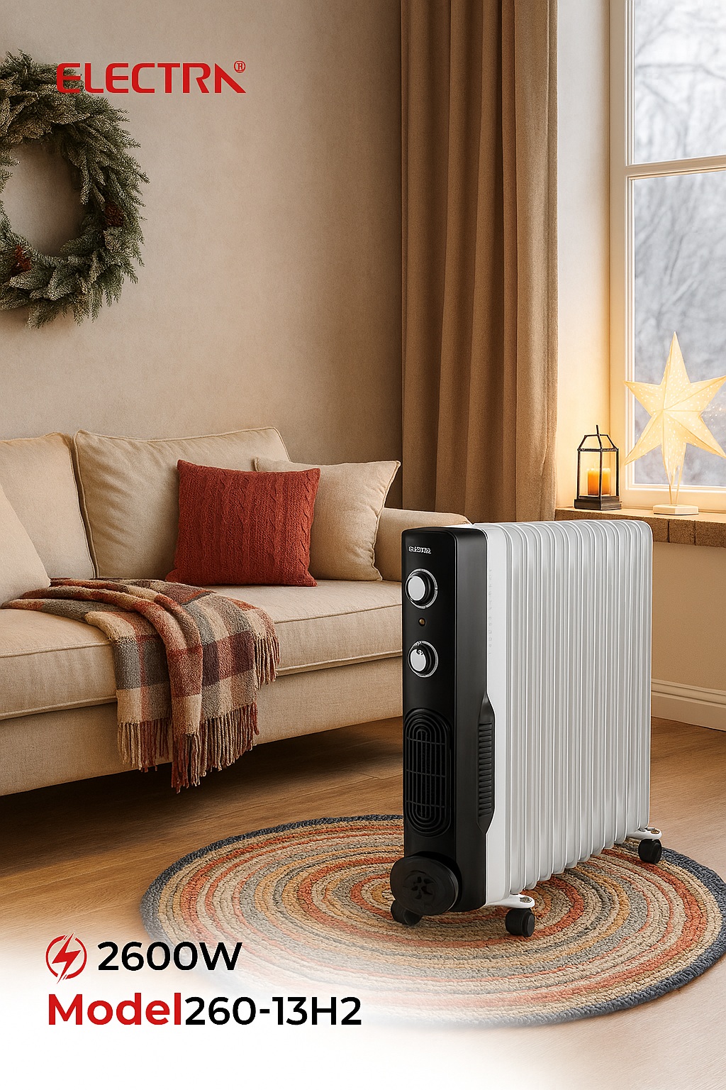 دفاية الروديتر الزيتي من الكترا بقوة 2600 واط - الصورة 2