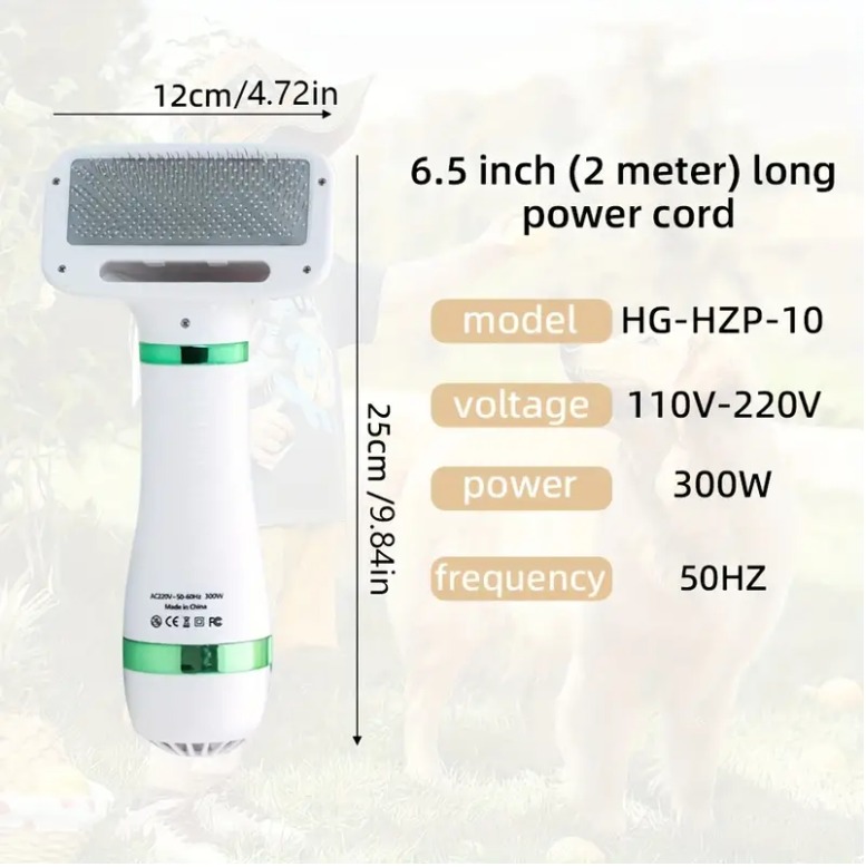 مشط مع مجفف الشعر للحيونات - الصورة 7