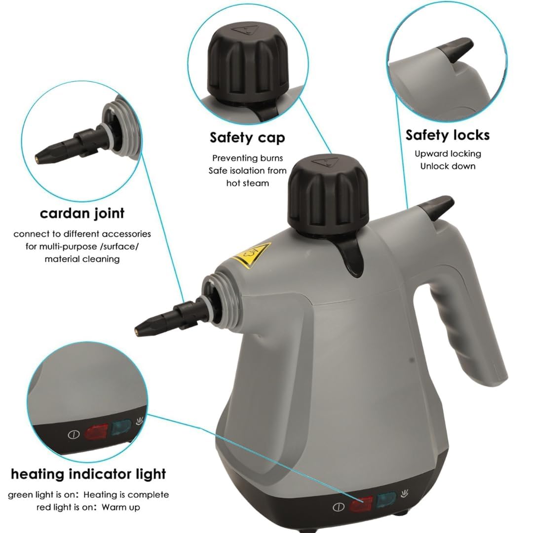 جهاز التنظيف بالبخار مع الذراع الطويلة بقوة 1200 واط - الصورة 8