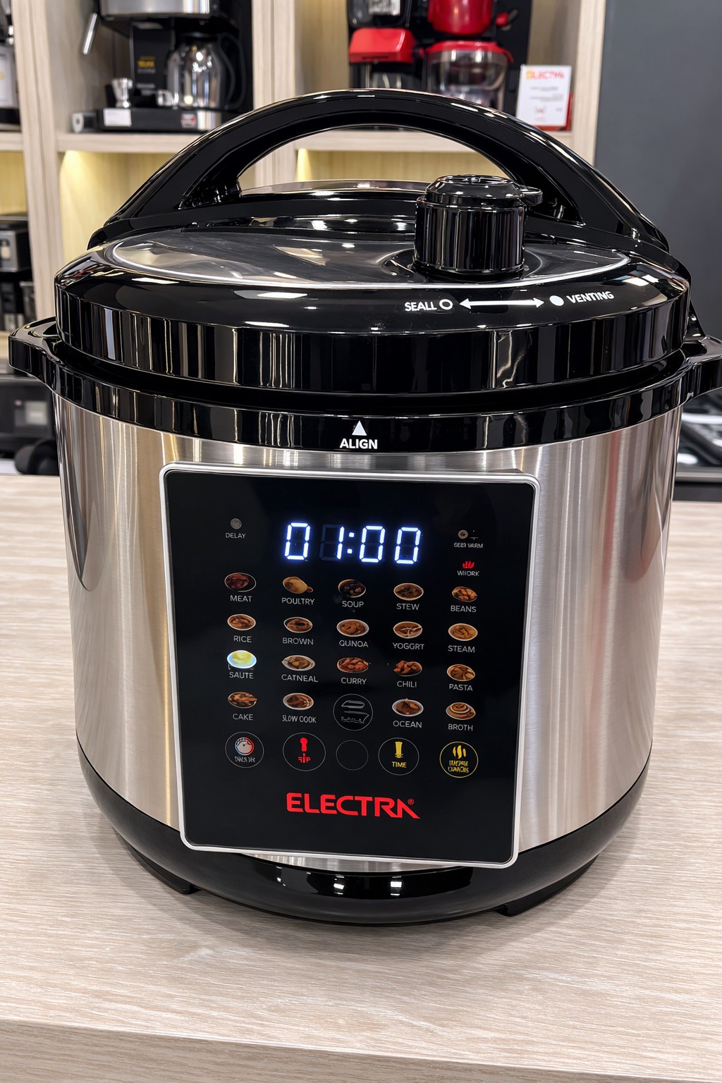 طنجرة ضغط كهربائية من ماركة Electra بسعة 12 لتر - الصورة 4