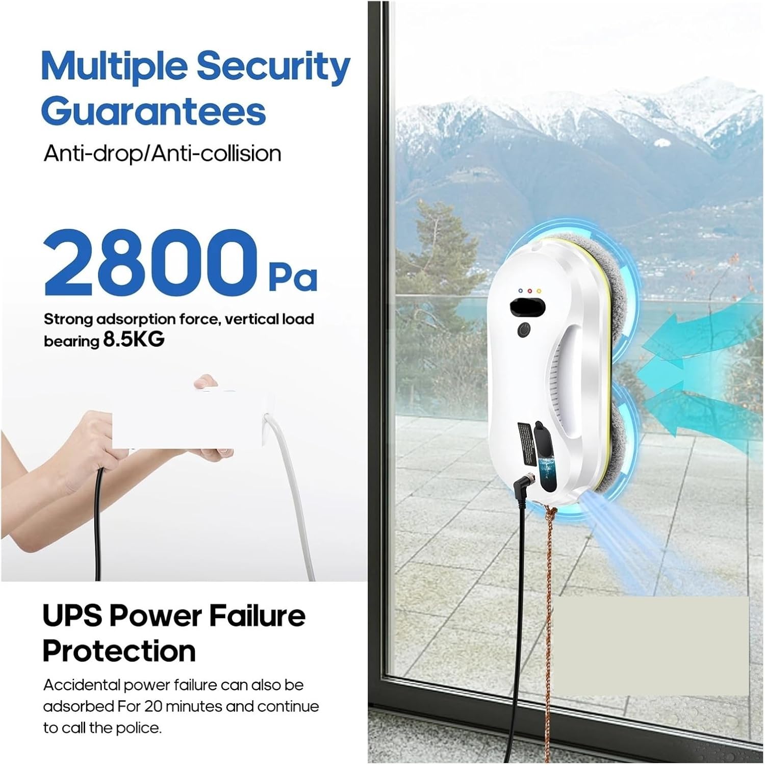 روبوت تنظيف الزجاج الذكي الكهربائي - الصورة 8