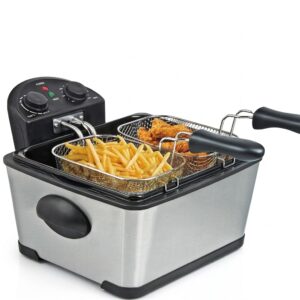 قلاية زيت كهربائية ستيل الاصلية من سايونا بسعة 4 لتر