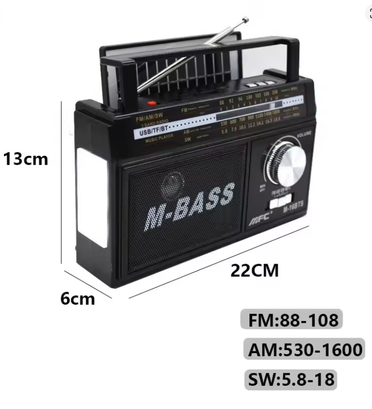 راديو يعمل على طاقة شمسية و كهربائي و على بطارية و فيه سماعة بلوتوث - الصورة 6