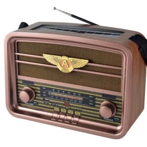 راديو يعمل على طاقة شمسية و كهربائي و على بطارية و سماعة بلوتوث  مع ريموت كنترول الحجم الكبير