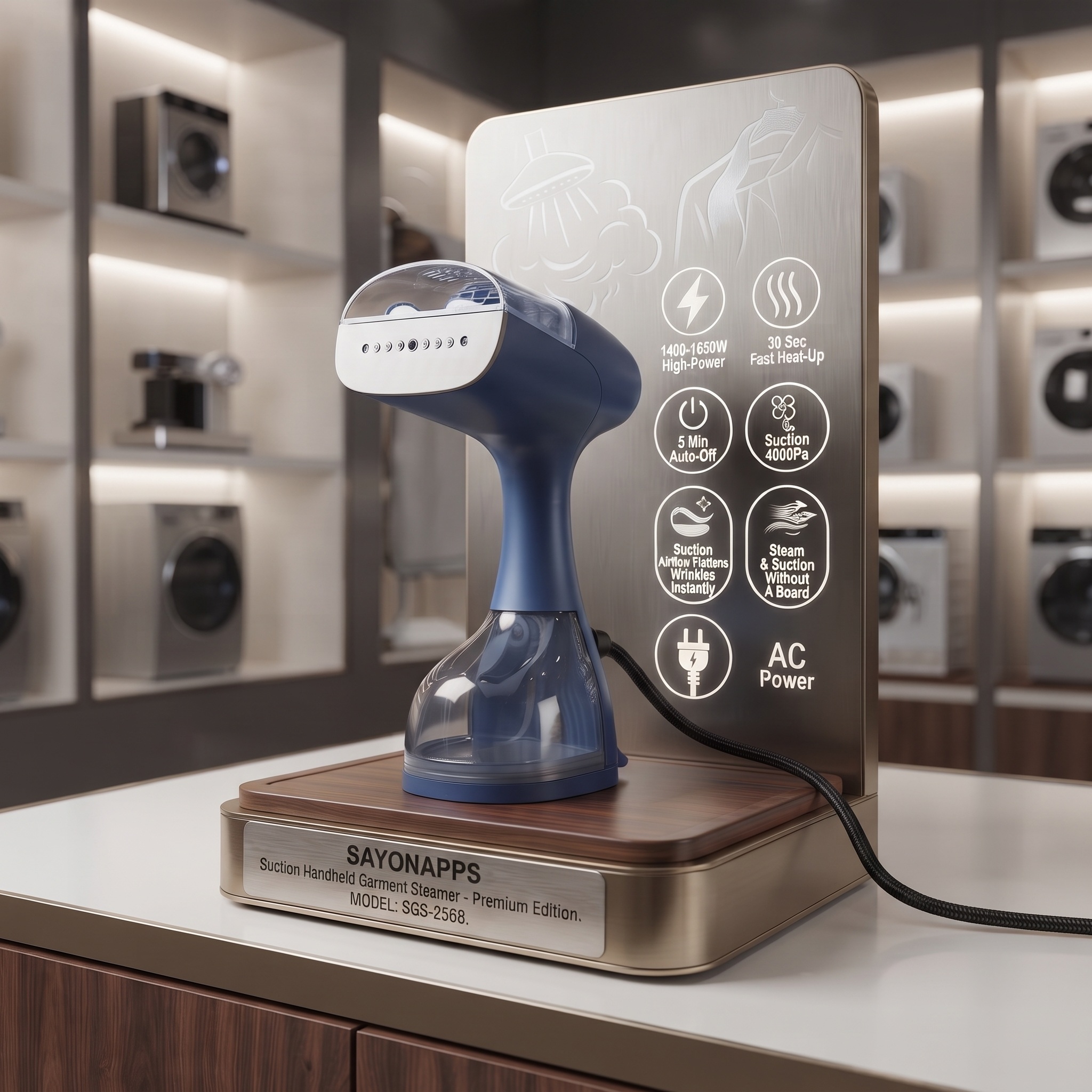 مكواة البخار المحمولة 2 في 1 (Garment Steamer & Iron) من ماركة سايونا - الصورة 2