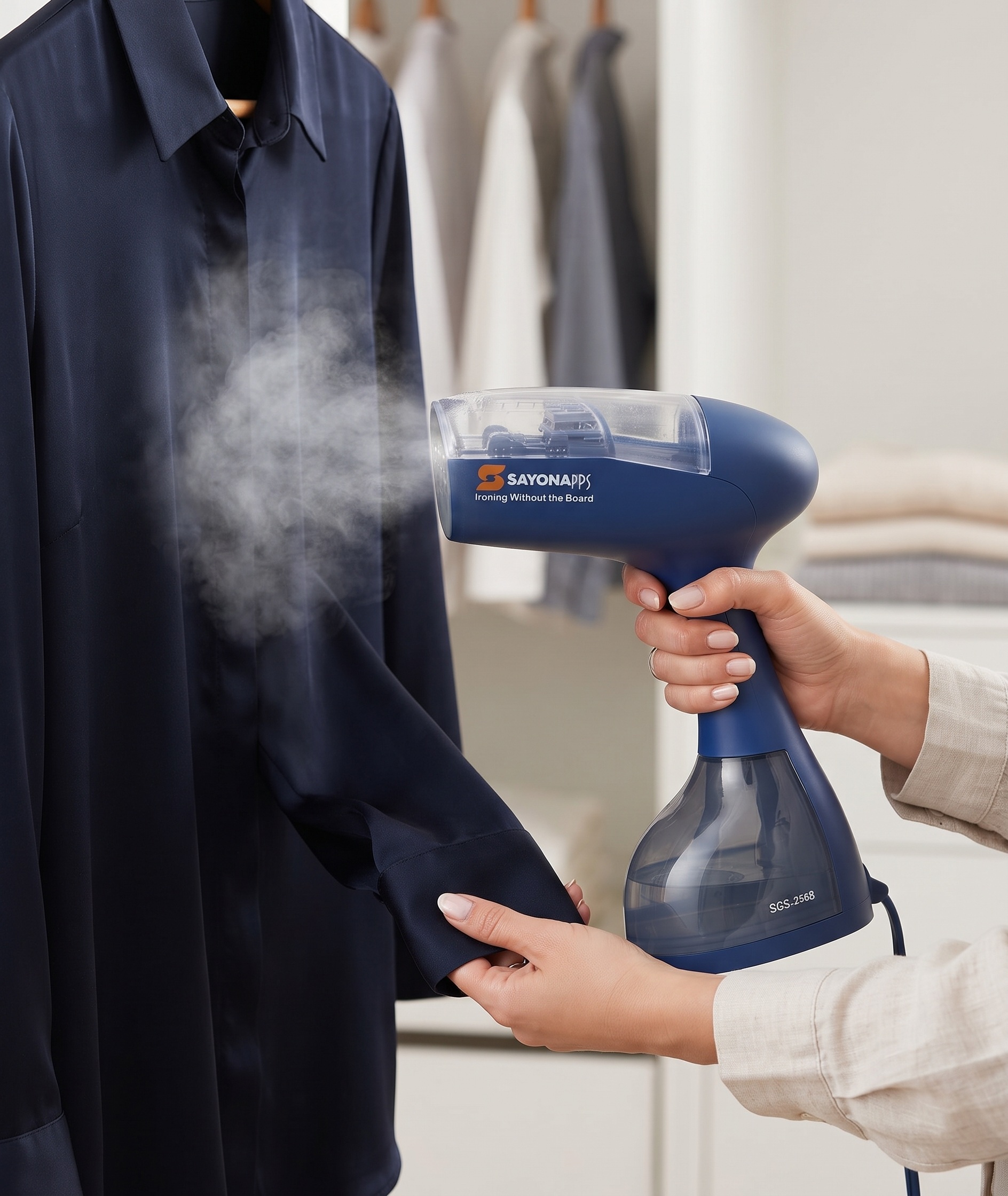 مكواة البخار المحمولة 2 في 1 (Garment Steamer & Iron) من ماركة سايونا - الصورة 3