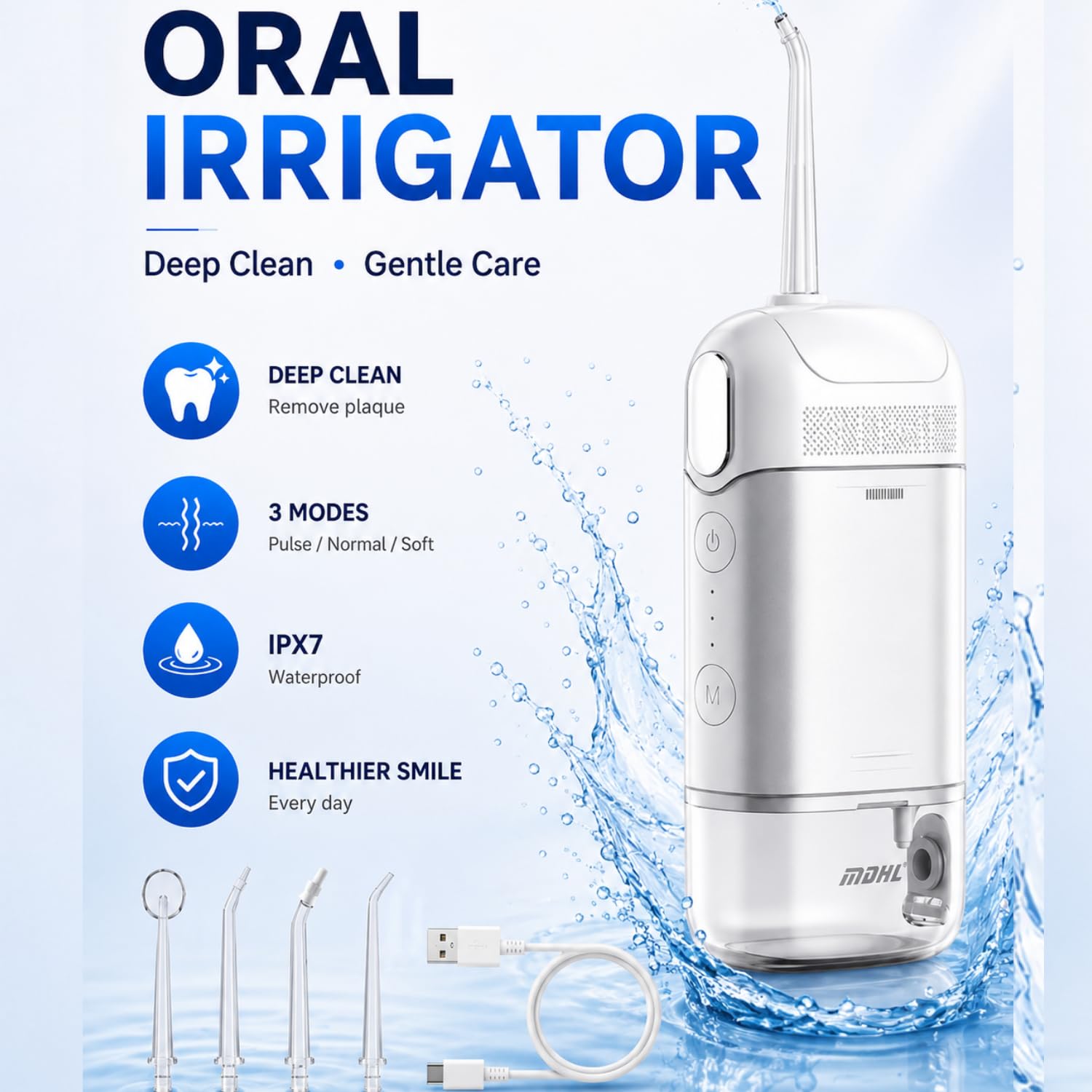 جهاز تنظيف الأسنان بالماء (Water Flosser) من MDHL - الصورة 5