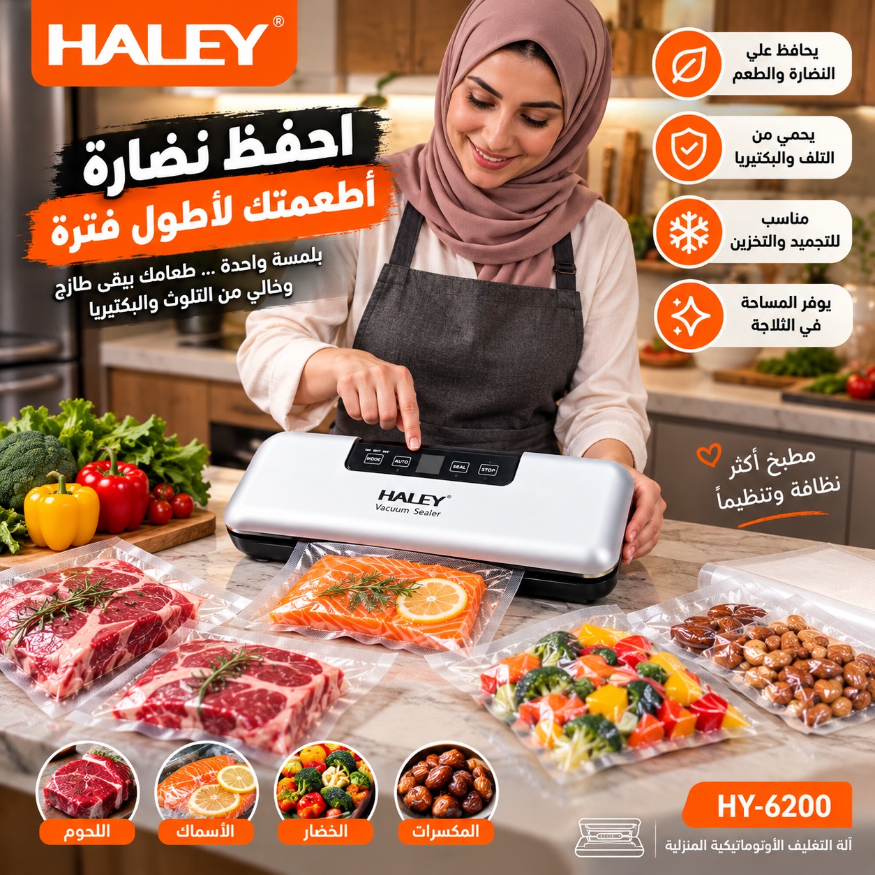 جهاز سحب الهواء من الاطعمة من ماركة هايلي - الصورة 3
